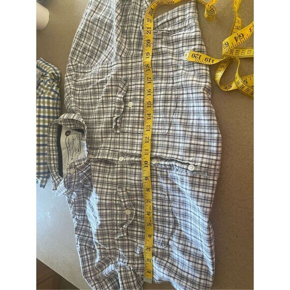 Wrangler Men's White & Gray Short Sleeve Plaid Button-Up Shirt Size L - Picture 10 of 11
